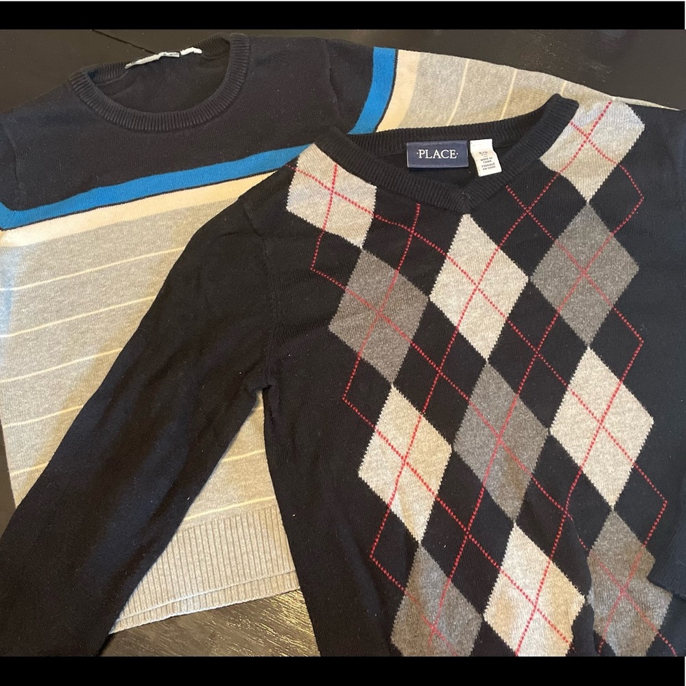 Bundle of (2) long sleeve boys sweaters